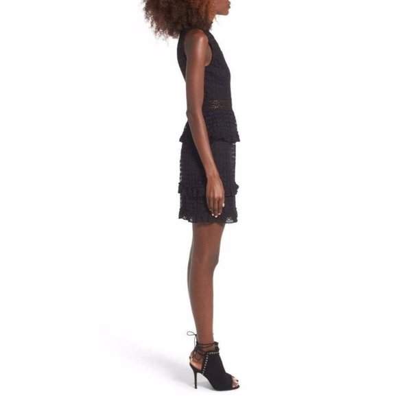 Leith Eyelet Lace Ruffle Hem Sleeveless Dress NEW - Picture 3 of 5